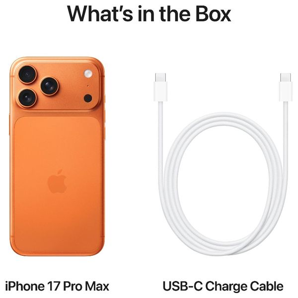 Apple iPhone 17 Pro Max - Nano-SIM + e-SIM - 6.9-inch - A19 Pro Chip - 4823 mAh Battery, 40W Fast Charging - International (ZA) Version