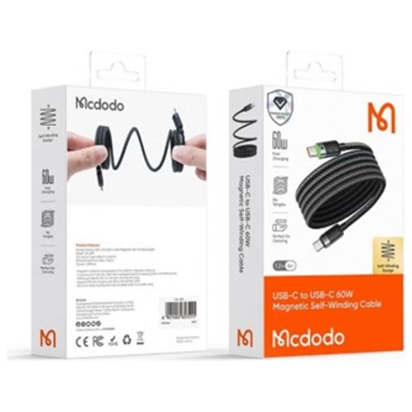 كيبل يو اس بي سي الى يو اس بي سي ماكدودو  CA-2000 - بقوة 60 واط - 1.2 متر - اسود