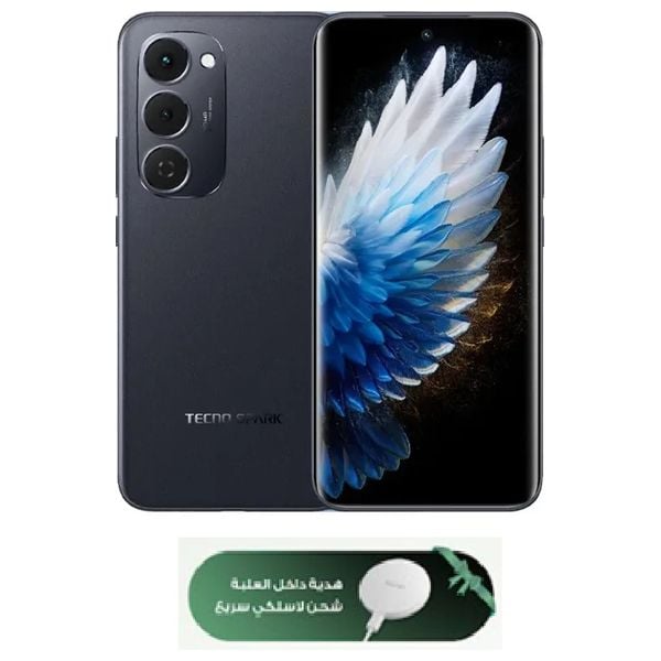 تيكنو سبارك 40 برو بلس - دبل سيم - 6.78 انج شاشة أموليد، مليار لون، معدل تحديث 144 هرتز، سطوع 1600 شمعة - معالج ميدياتك هيليو G200 بدقة تصنيع 6 نانومتر - 5200 ميلي امبير + شاحن وايرليس - حجز مسبق
