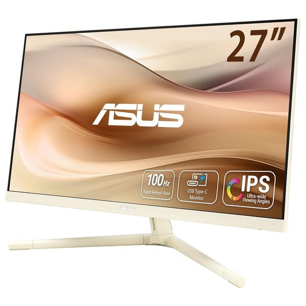  شاشة حاسبة اسوس VU279CFE-M - 27 انج - 100 هيرتز - 1 مللي ثانية - FHD - ابيض 