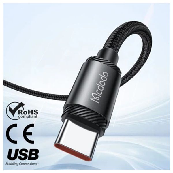 Mcdodo CA-3680 - Type-C to Type-C Data Cable - 240w - 1.2 m -  Black