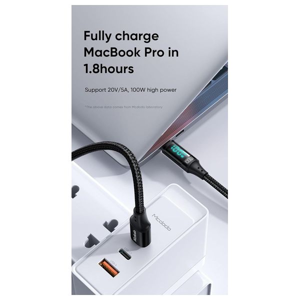  كيبل مكدودو يو اس بي سي الى يو اس بي سي CA-1100 - بطول 1.2 متر - اسود 