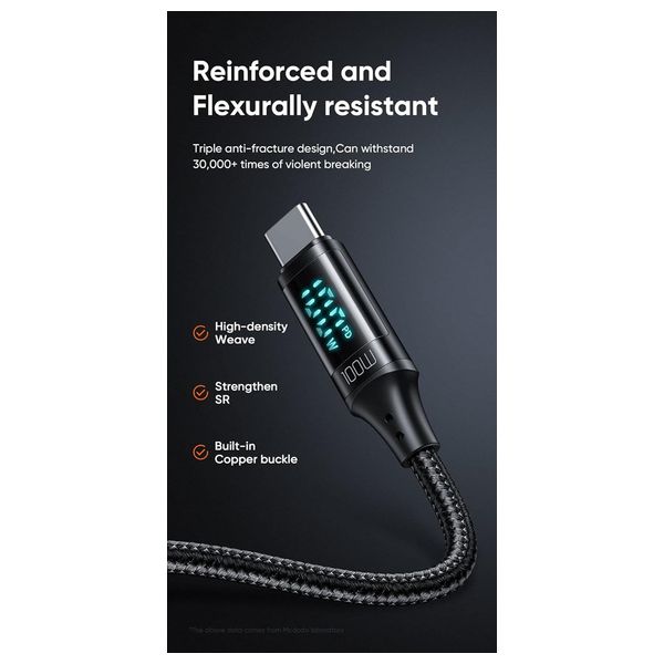  كيبل مكدودو يو اس بي سي الى يو اس بي سي CA-1100 - بطول 1.2 متر - اسود 