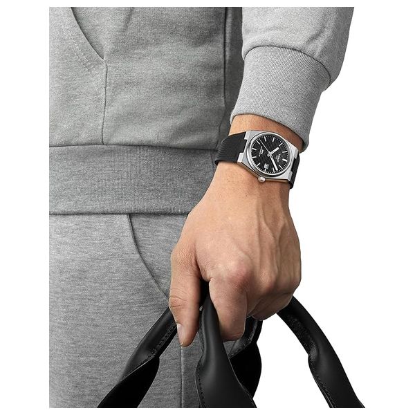  Tissot Watch For Men - Analog Display, Rubber Band - T1374071705100 - Black 