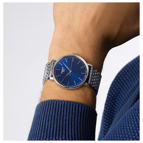 Tissot Everytime Watch T1434101104100 For Men – Quartz Movement, Stainless Steel Case – Silver