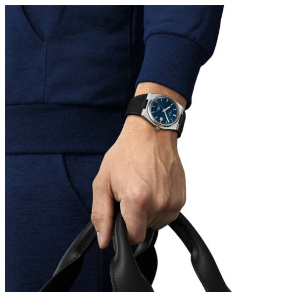  تيسوت ساعة للرجال - عرض بعقارب, سوار من المطاط - T1374071704100 - اسود 