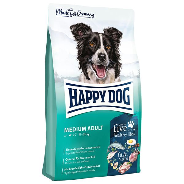  HAPPY DOG Medium Adult Dog Food - 4 kg 