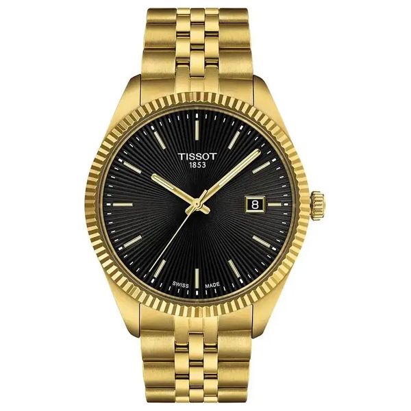 Tissot Ballade Watch 40mm T1564103305100 For Men – Quartz Movement, Stainless Steel Case, Stainless Steel Bracelet – Gold