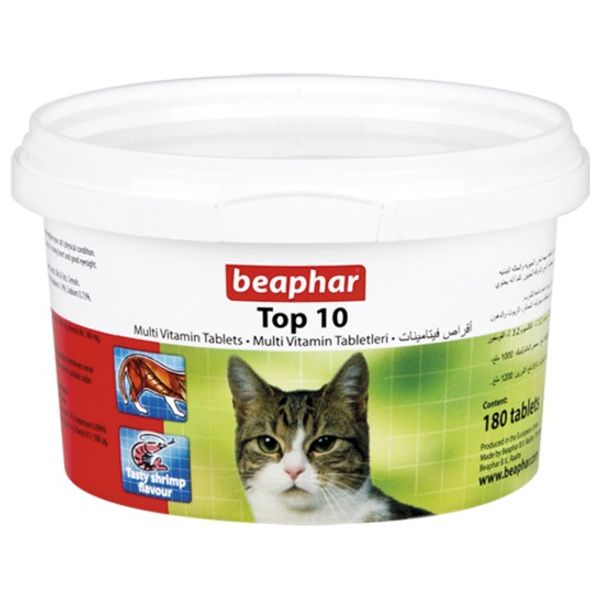 beaphar Top 10 Multi Vitamin for Cats - 180 tablets
