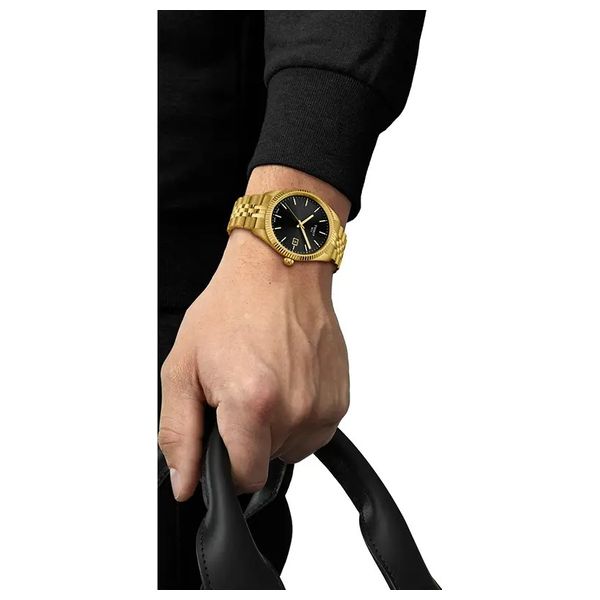 Tissot Ballade Watch 40mm T1564103305100 For Men – Quartz Movement, Stainless Steel Case, Stainless Steel Bracelet – Gold