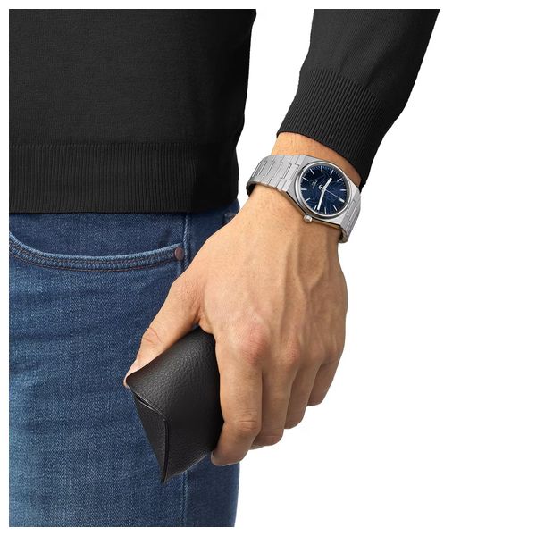  تيسوت ساعة للرجال - عرض بعقارب, سوار من الستانلس ستيل - T1374071104102 - سلفر 