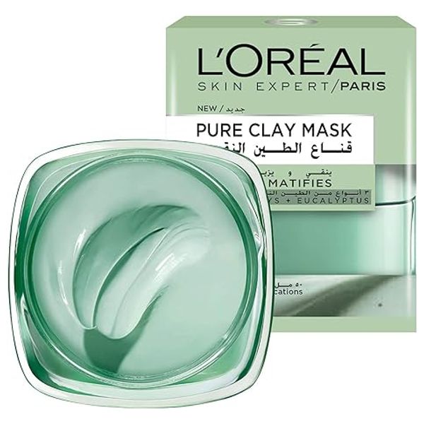 ماسك الطين الأخضر المنقّي من لوريـال باريس - 50 مل