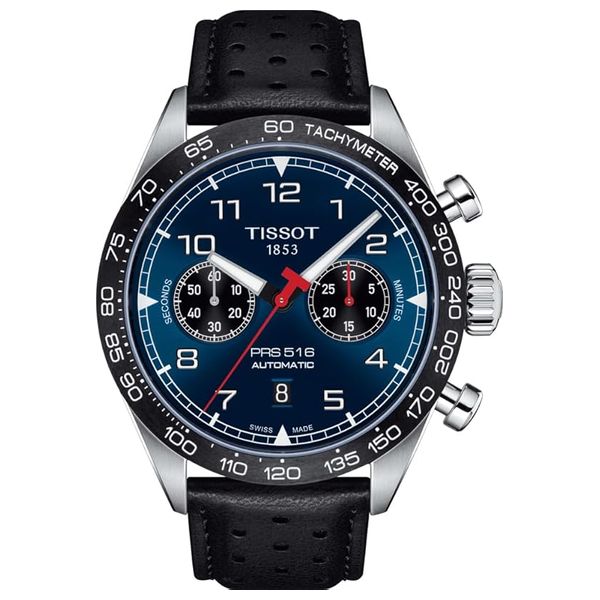 Tissot Watch For Men - Analog Display, Leather Band - T1316271604200 - Black