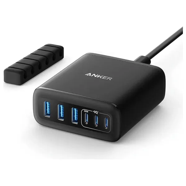 شاحن انكر 6 في 1- بقوة 112 واط - اسود