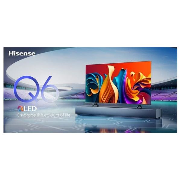  شاشة هايسنس 65 -انج فئة 65Q6GN - سمارت - 4K - 60 هيرتز + غلاية هايسنس - سعة 1.7 لتر - فلتر قابل للإزالة - H17KSSS2 - سلفر 