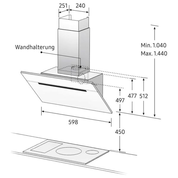  مرشحة هواء سامسونج - 90 سم - NK24M7070VB - اسود 