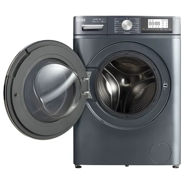  DenkaMWM-10DGFL - Front Loading Washing Machin -10 kg - 1400 RPM - Dark Gray 
