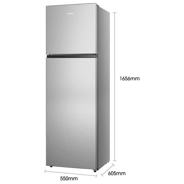  ثلاجة هايسنس بابين - 12 قدم - RT328N4DGN - سلفر 