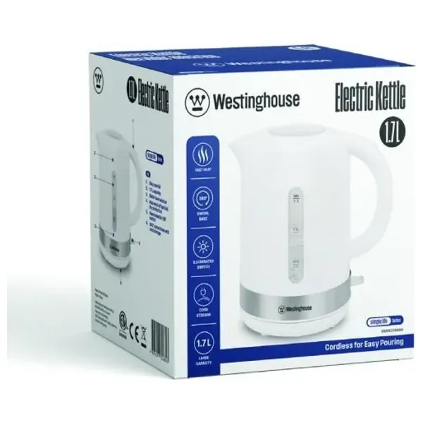  Westinghouse WKWKBM9198 - Cordless Electric Kettle - White 