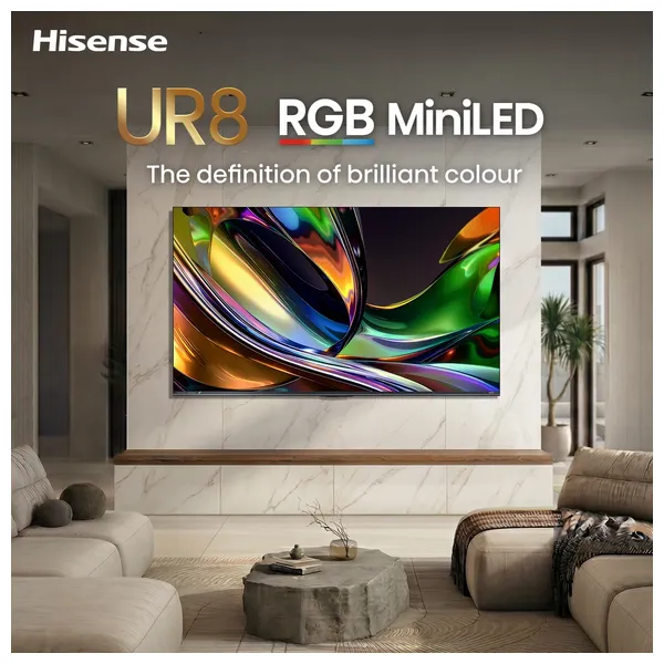  Hisense UR8S - 65 Inch - Smart - 4K - Mini LED - 180Hz - Vidaa - Black 