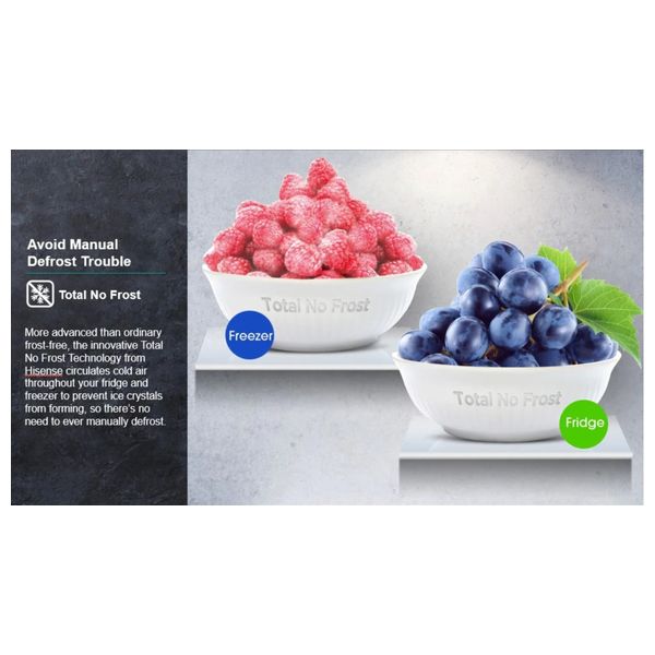  Hisense RS670N4ASU1 - 25ft - Side By Side Refrigerator - Silver 