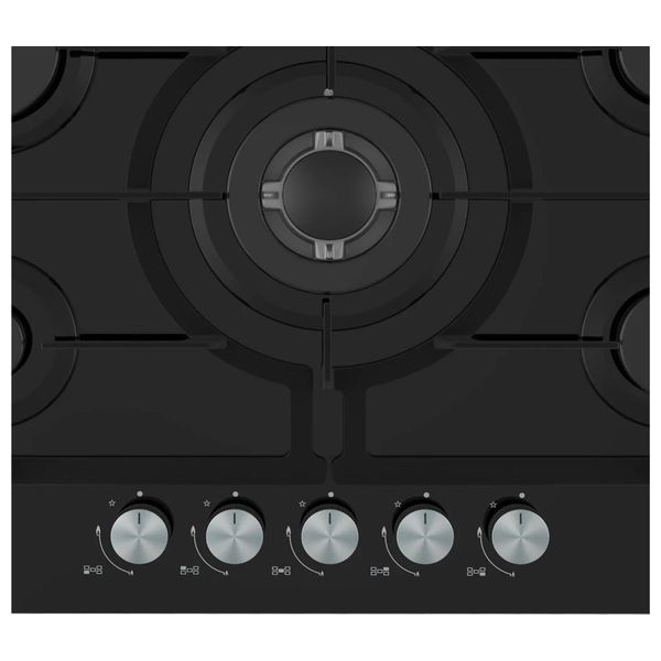  طباخ داخلي غازي الحافظ - GH90G81 - اسود - 5 مشاعل 