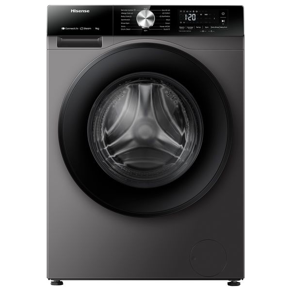 Hisense WF3S9043BT - 9Kg - 1400RPM - Front Loading Washing Machine - Gray 