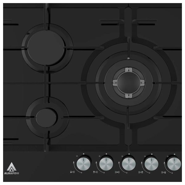  طباخ داخلي غازي الحافظ - GH90G81 - اسود - 5 مشاعل 