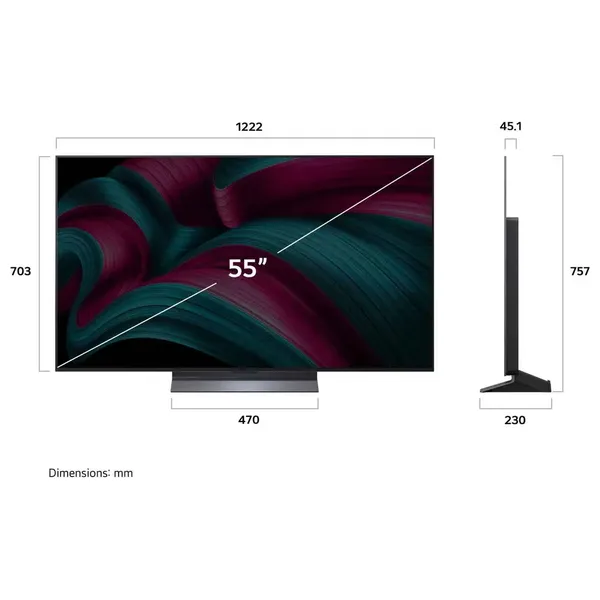  شاشة ال جي 55-انج فئة C56LA - سمارت - 4K - OLED - إصدار 2025 - نظام ويب او اس 25 - 144 هيرتز 