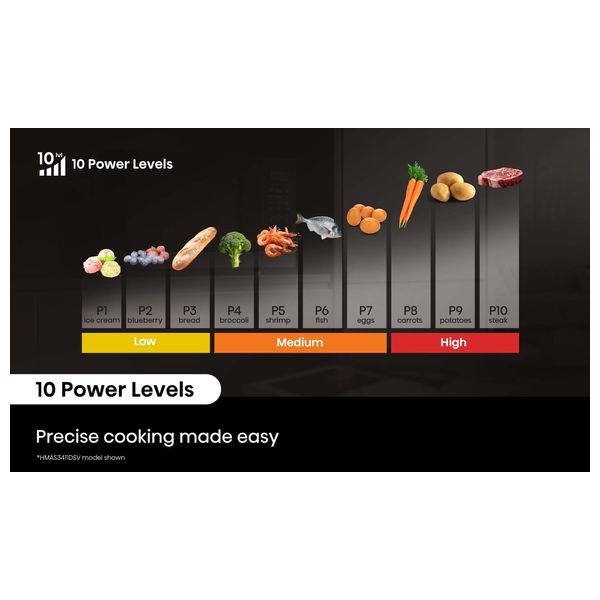  Hisense HMAS3411SSV - Microwave - 1100 W - 34 L - Dark Stainless 