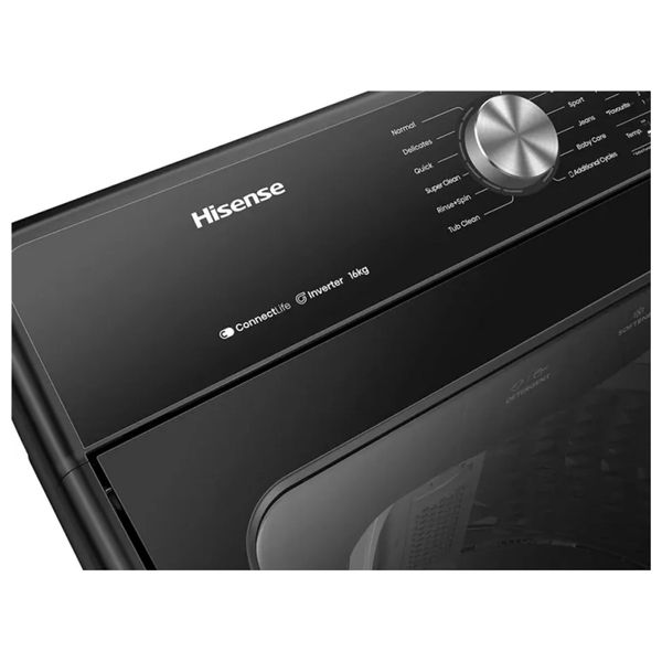 غسالة هايسنس فتحة علوية - 20 كغم - 700 دورة بالدقيقة - WT5T2025DB -  أسود