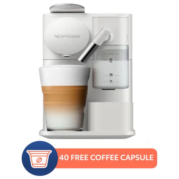  Nespresso NS15044 - Coffee Maker - White + 40 Free Coffee Capsule 