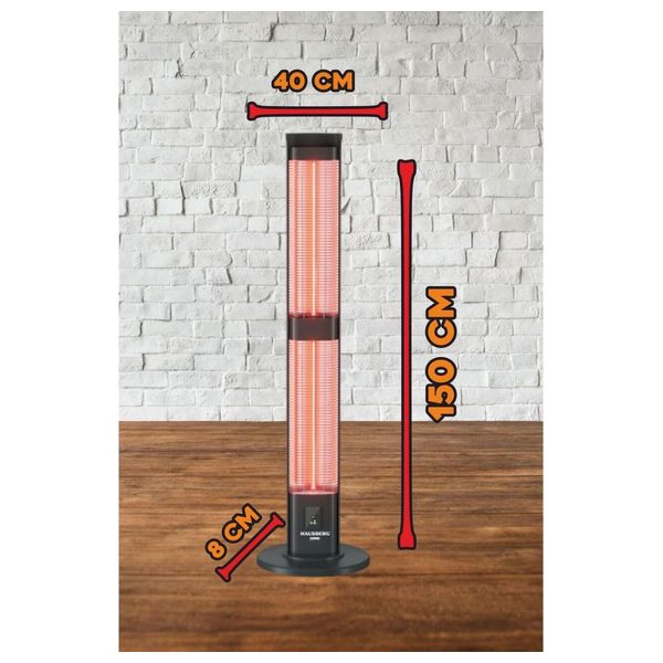  HAUSBERG HB-8570NG - Carbon Heater - 3000 W - Black 