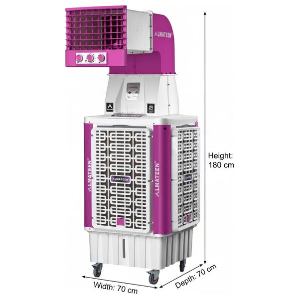  Almateen ACMA9400-2PW-CH - Duct Air Cooler - 46 L - Pink 