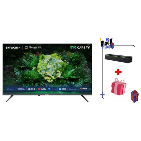  Skyworth 55G6500G - 55" - Smart - 4K - LED TV + Skyworth LH LP-S3 - Soundbar Speaker + Free Gift 