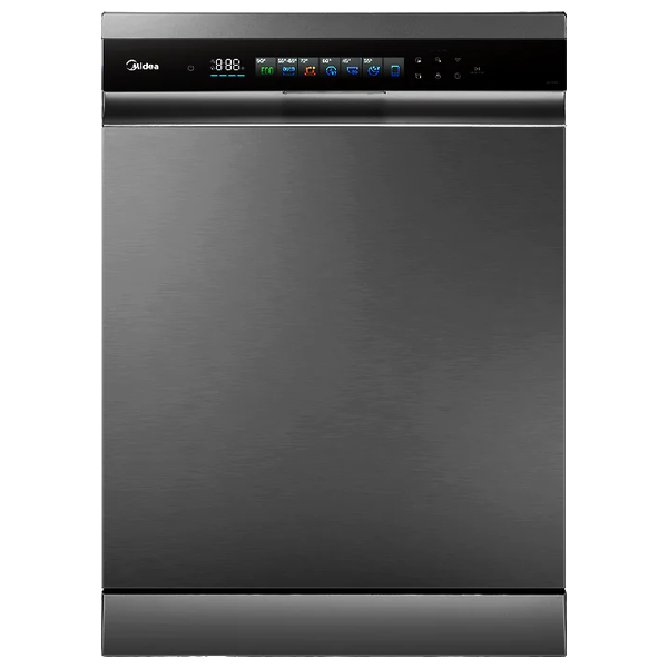  Midea WQP15-WU7633GUR(BS) - Dishwasher - 15 Sets - 8 Programs -  Gray 
