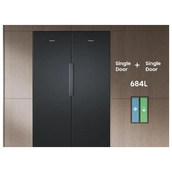 Hisense FT5K400SBFE-RL5K480SBFE - French Door & Side By Side - 25 Ft - Black