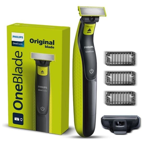Philips QP2724/10 - OneBlade - Suits all skin types & beard thickness Wet & Dry Use - Green