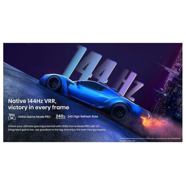 Hisense 55-Inch 55Q7Q Series - Smart - 4K - QLED - 144Hz - 2025 Model + Hisense H17KSSS2 Kettle - 1.7 L - Removable filter - Silver