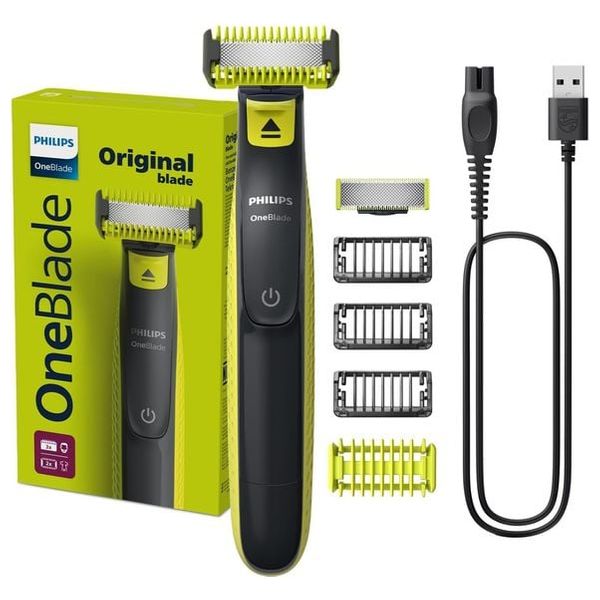  Philips QP2824/10 - OneBlade - Face & Body Dual-Sided Blade Electric Beard Trimmer & Shaver - Green 