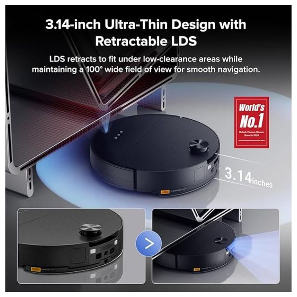  Roborock Saros10-b - Vacuum Cleaner Robot - LiDAR retractable - 3K RGB camera -Reactive AI 3.0 - 6400 mAh - 22000 Pa - Black 