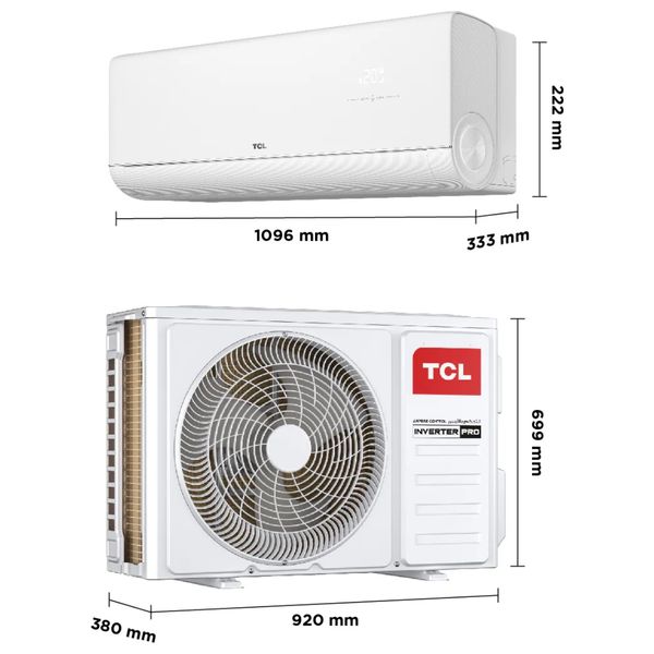  سبلت تي سي ال جداري - 2 طن - TAC-24CHSD/MAX - انفيرتر - تحكم بالامبير - ابيض + براد ماء تي سي ال مع ثلاجة - TY-LWYR83B - اسود 
