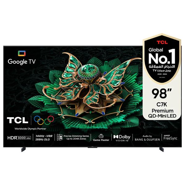 TCL 98-Inch C7K Series - Smart - 4K - QD-Mini LED - 144Hz - 2025 Model + TCL Tab 10L - Black + TCL TP200K - Speaker - Black