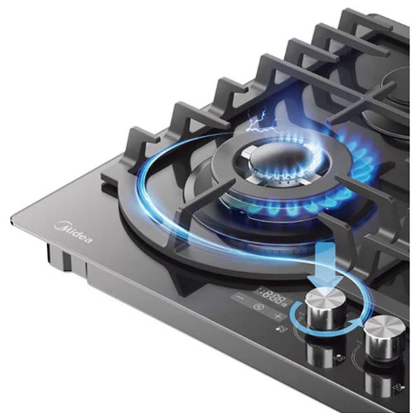  Midea 60GH096 - 4 Burners - Built-In Gas Cooker -Black 