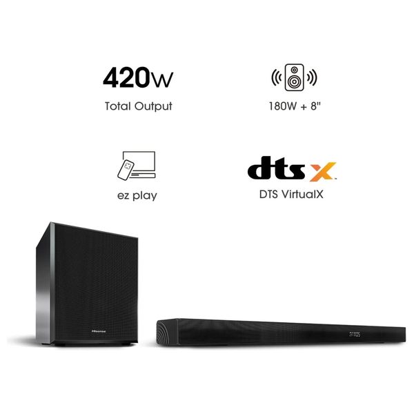 سماعة ساوند بار هايسنس - U3120G - أسود