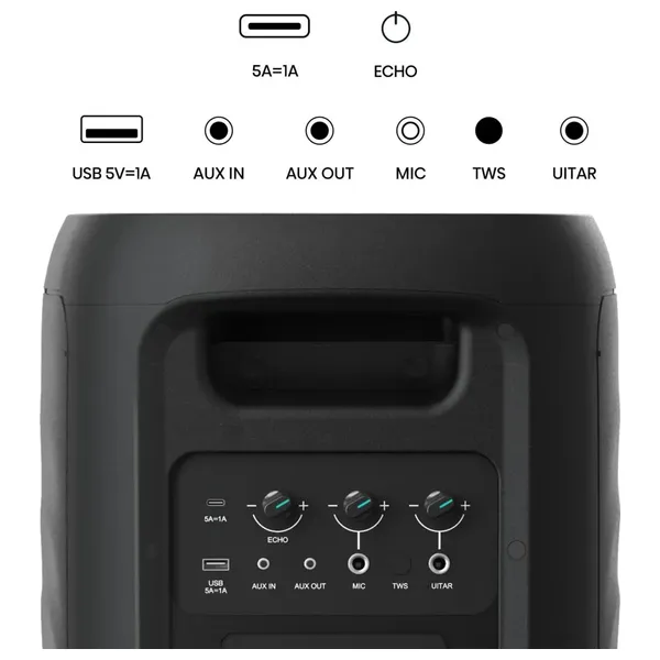  Hisense Party Thunder - Bluetooth Speaker - 620 W - Black 