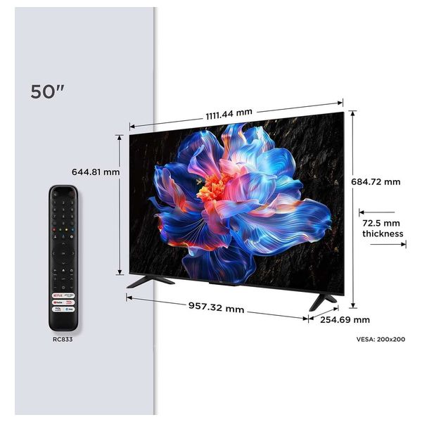  TCL 50V6C - 50-inch - 4K - UHD - Smart Google TV - Black 