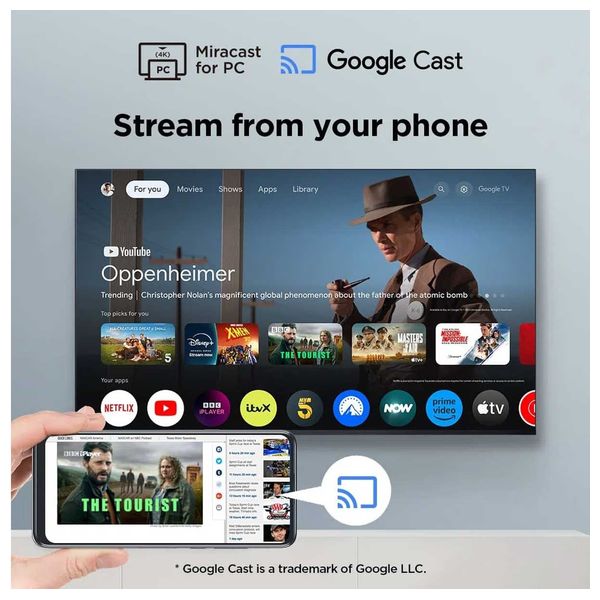  TCL 50V6C - 50-inch - 4K - UHD - Smart Google TV - Black 