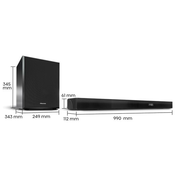  Hisense U3120G - Soundbars - 8 inch - 420 W - Black 