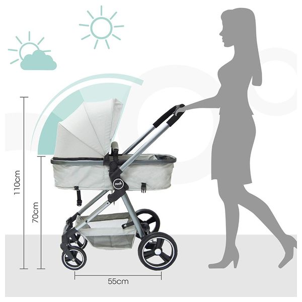 Moon  - Baby Stroller - Gray